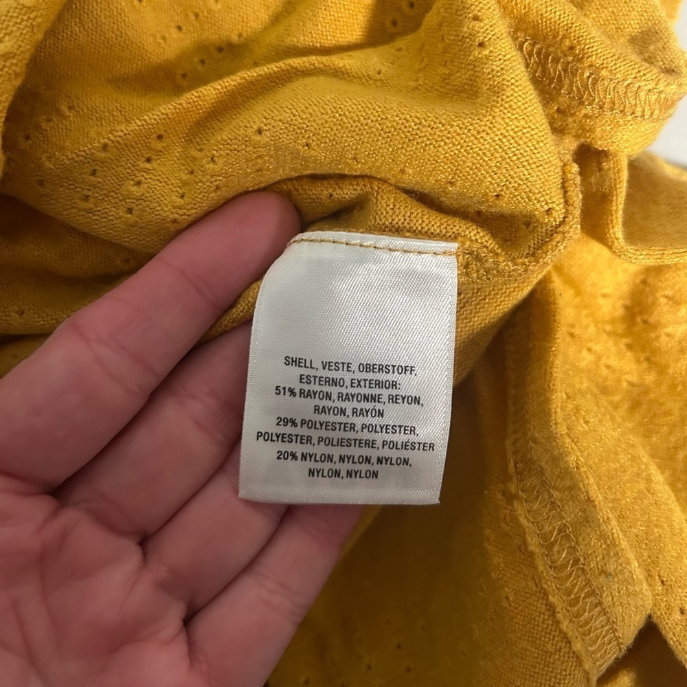 Anthropologie Akemi Kin Tunic Top 3/4 Sleeve Women’s XS Mustard Yellow Boho - Picture 4 of 8